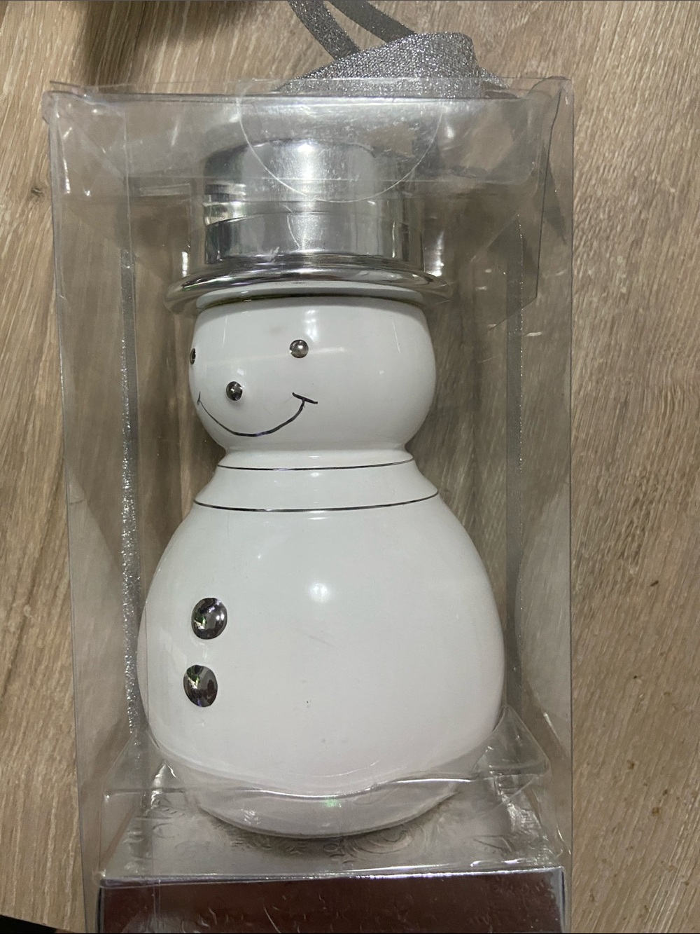 Vintage Snowman Tea Light Candle Holder Christmas MIB